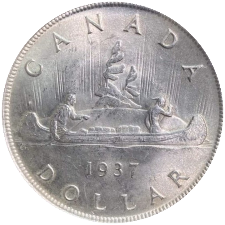 1937 Canadian one dollar coin