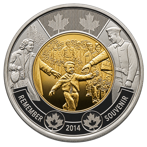 Canadian two dollar commemorative coin
